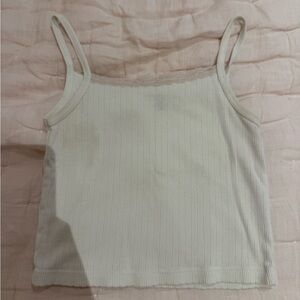 Brandy Melville Cream Ribbed Camisole